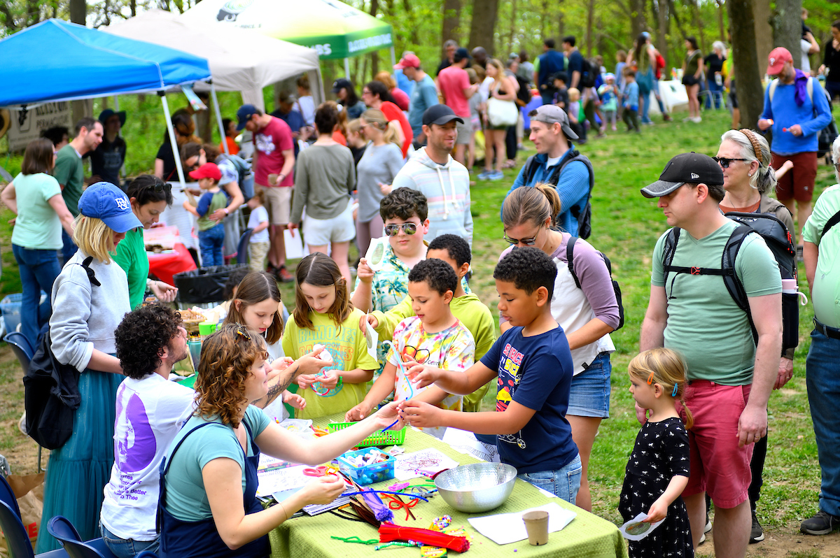 Families enjoy Earth Day at the Schuylkill Center for Environmental Education on April 22, 2023. Hundreds of families turned out for the annual Naturepalooza.